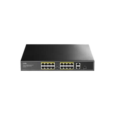 Switch Cudy FA1018PS1, 16-Portni, 10/100M, PoE+, 2x gigabit uplink, 1x SFP, 200W