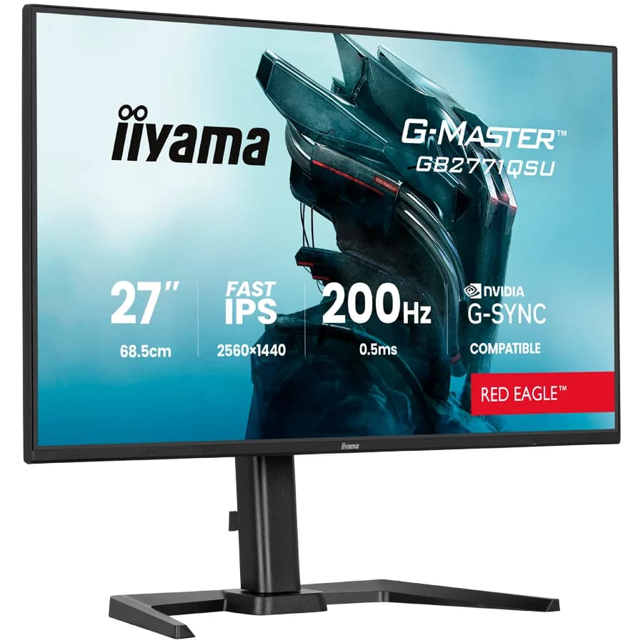 27 Fast IPS Gaming, G-Master Red Eagle, G-SYNC Compatible, 2560x1440 200Hz, 2x HDMI, DisplayPort, 0.5ms MPRT, Speakers, USB HUB 2x3.2 2xC, Black Tuner, 15cm Height Adj. Stand