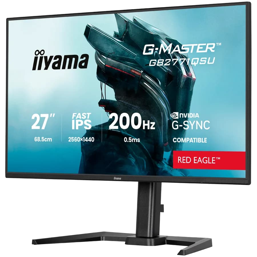 27 Fast IPS Gaming, G-Master Red Eagle, G-SYNC Compatible, 2560x1440 200Hz, 2x HDMI, DisplayPort, 0.5ms MPRT, Speakers, USB HUB 2x3.2 2xC, Black Tuner, 15cm Height Adj. Stand