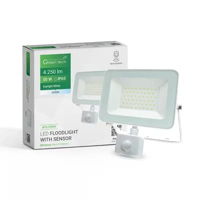 LED reflektor sa senzorom Green Tech 4250 lm, 50W, 6500K, IP65, bijeli