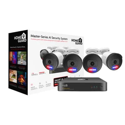 Homeguard POE Set 4K NVR 8CH+4 kamere, svjetlosno/zvučni alarm, AI detekcija