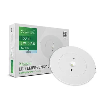 LED svjetiljka za nužnu rasvjetu Green Tech 3W, 6000K