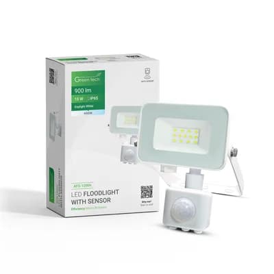 LED reflektor sa senzorom Green Tech 900 lm, 10W, 6500K, IP65, bijeli