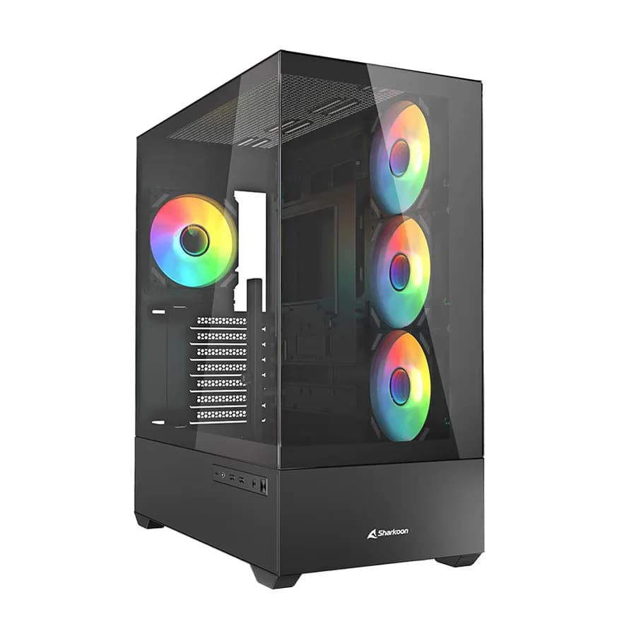 Kućište SHARKOON gaming, AK6 RGB Black ATX, ventilator 4x120mm