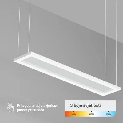 LED kristalna panel visilica Green Tech 40W, 3CCT, 120 lm/W, 300x12