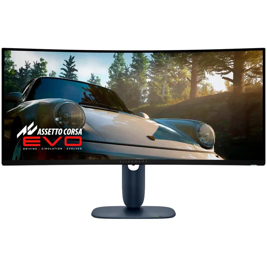 Monitor Alienware 34 Gaming AW3425DW Curved, 3440x1440, WQHD, 240Hz, QD-OLED Anti-Glare, 21:9, 1500000:1, 250/1000 cd/m2,AMD FreeSync+ VESA, 0.03ms, 178/178, DP, 2x HDMI, USB-A, USB-B, USB-C, Tilt, Swivel, Height, Slant, 3Y