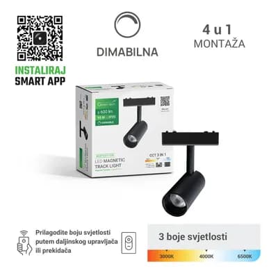 LED magnetna svjetiljka Green Tech "MYSTYLE" 10W, 3CCT, Dim./ Smart Lamp APP
