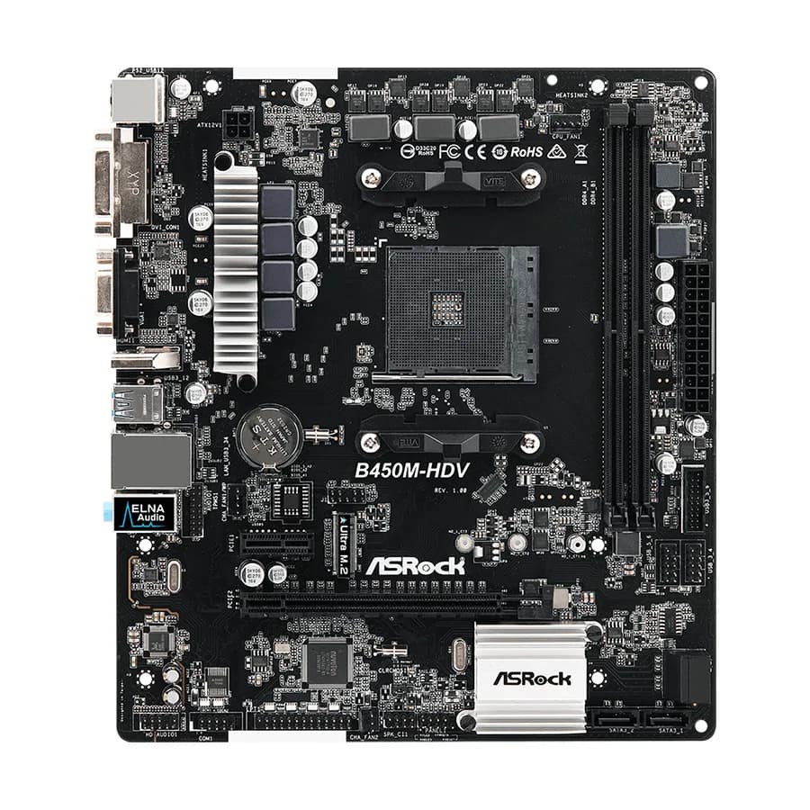 ASRock MB B450M-HDV R4.0 AMD B450;AM4;2xDDR4 VGA,DVI,HDMI,micro ATX
