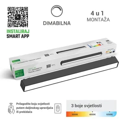 LED magnetna svjetiljka Green Tech "MYSTYLE" 18W, 3CCT, Dim./ Smart Lamp APP