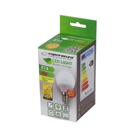LED sijalica ESPERANZA, G45 E14 4W, warm white, ELL114