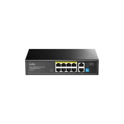 Switch Cudy GS1010P, 8-Portni, PoE+, 2x gigabit uplink, 120W