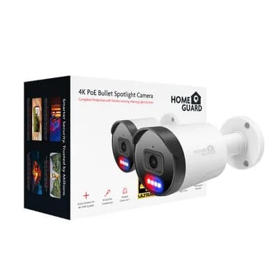 Homeguard 4K POE Bullet Spotlight kamera, svjetlosno/zvučni alarm