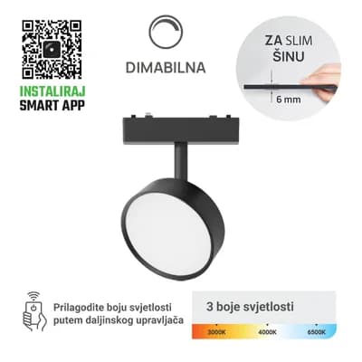 LED magnetna svjetiljka Green Tech, 9W, 3CCT, LED Osram, Dim./ Smart Lamp APP